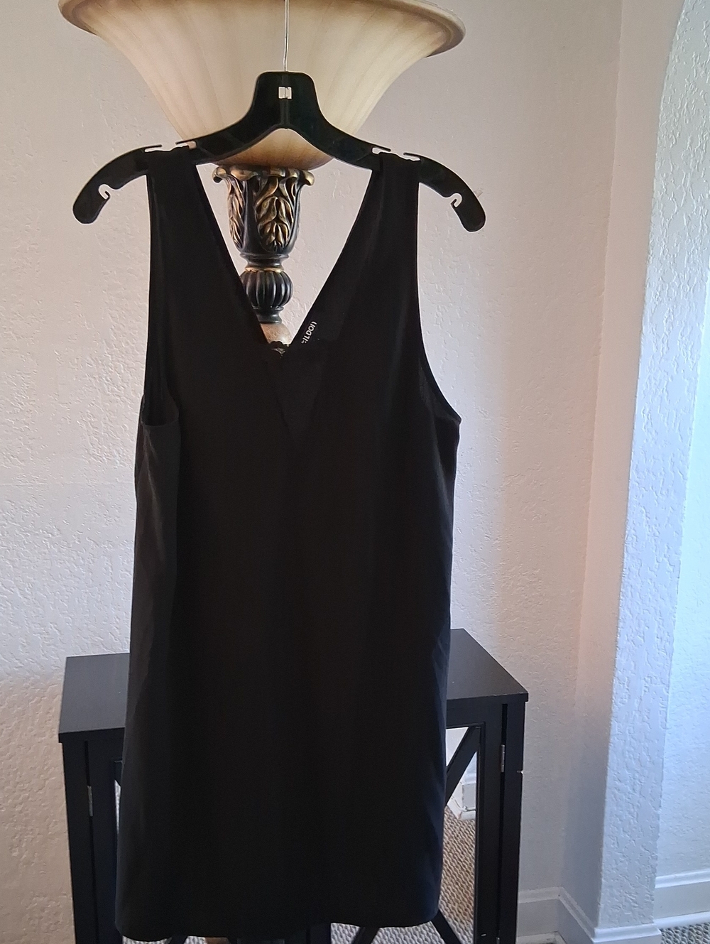 Tildon Black V-Neck Sleeveless Mini Dress